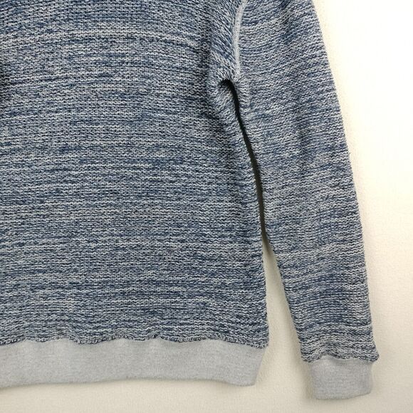 Schott Bros Sweater Mens Small Blue Gray Perfecto Crew Neck Heathered Marled USA - Picture 11 of 13